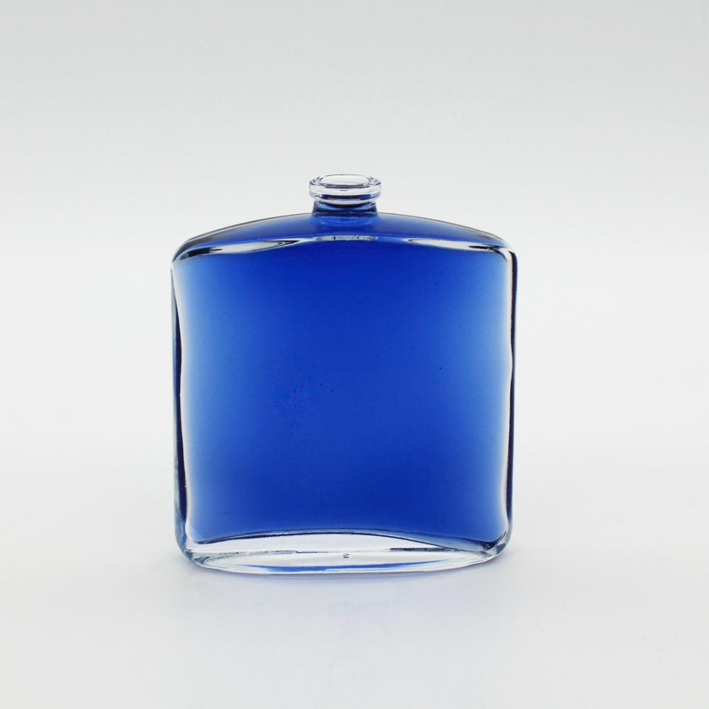 wholesale transparent round fancy flat creative clear empty 50ml glass bottle perfume