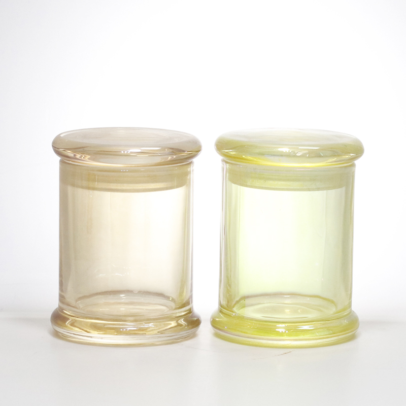 wholesale unique color empty glass honey jars with lid 450ml rubber seal rings glass jar