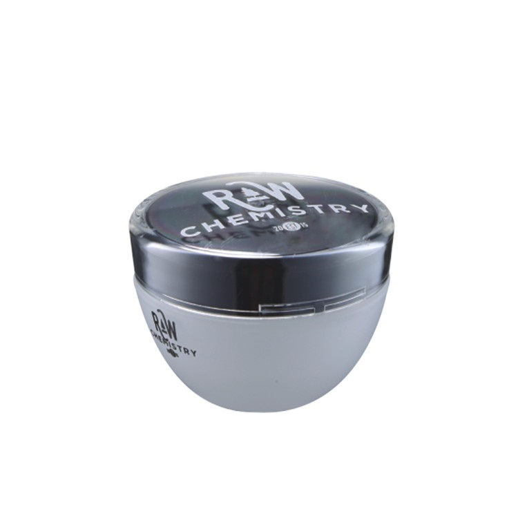 wholesale white glass aluminum white cap container for skincare eye cream lotion 50g glass jar