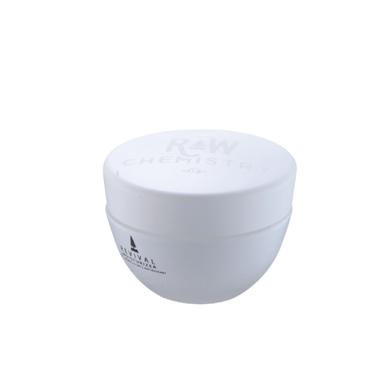 wholesale white glass aluminum white cap container for skincare eye cream lotion 50g glass jar