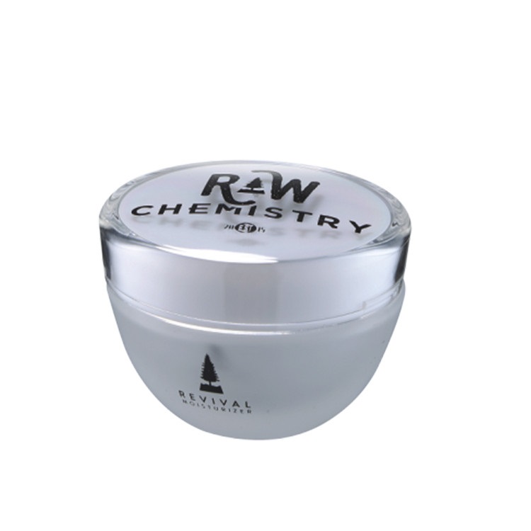 wholesale white glass aluminum white cap container for skincare eye cream lotion 50g glass jar