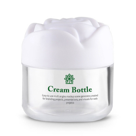 wholesale wide cosmetic clear body plastic jar with colourful lid like cake shape