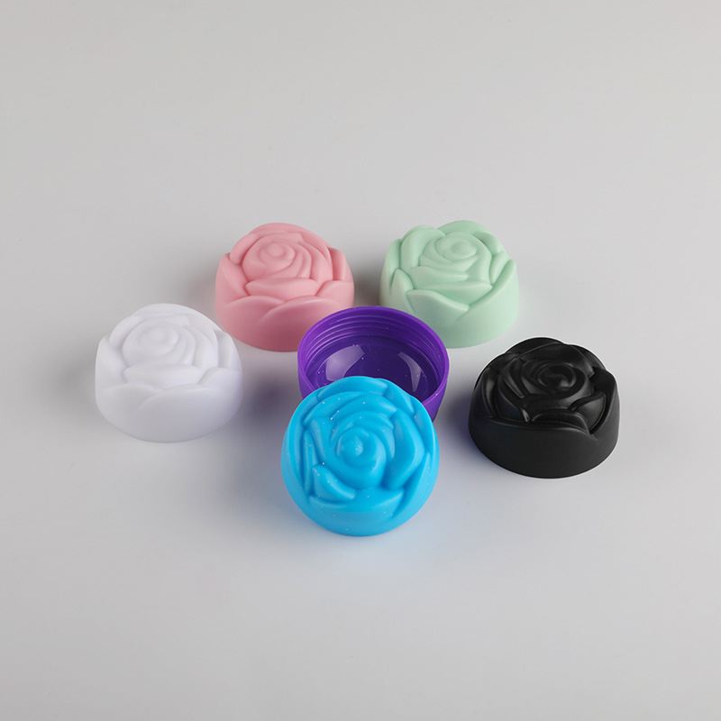 wholesale wide cosmetic clear body plastic jar with colourful lid like cake shape