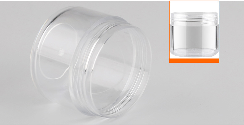 wholesale wide cosmetic clear body plastic jar with colourful lid like cake shape