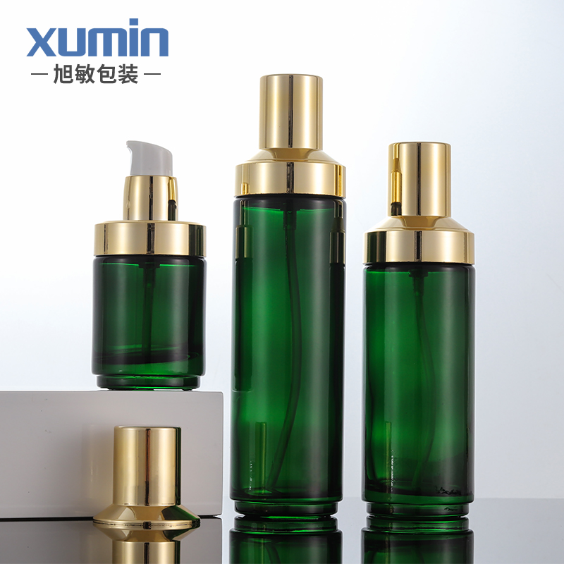 wholesaler cosmetic packaging glass bottle 40ml 120ml 150ml lotion pump bottle