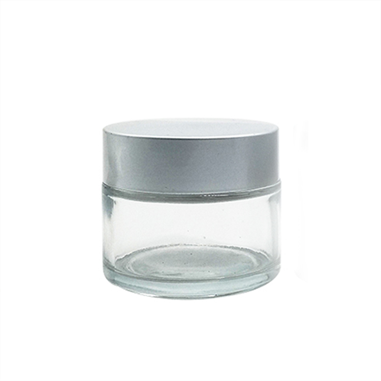wholesalers 200ml luxury cosmetic makeup big glass cream jar with lid