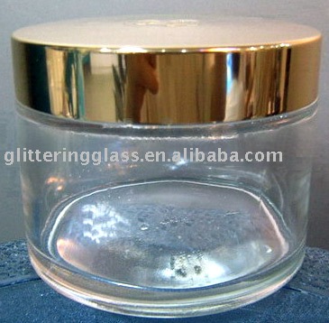 wholesalers 200ml luxury cosmetic makeup big glass cream jar with lid