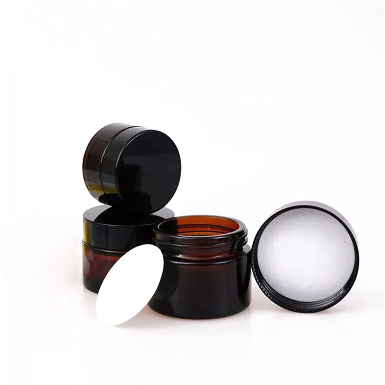 wholesales 20g 30g 50g luxury cosmetic packaging empty glass skincare amber glass jars bottles containers