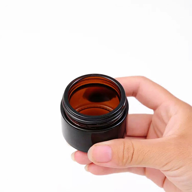 wholesales 20g 30g 50g luxury cosmetic packaging empty glass skincare amber glass jars bottles containers