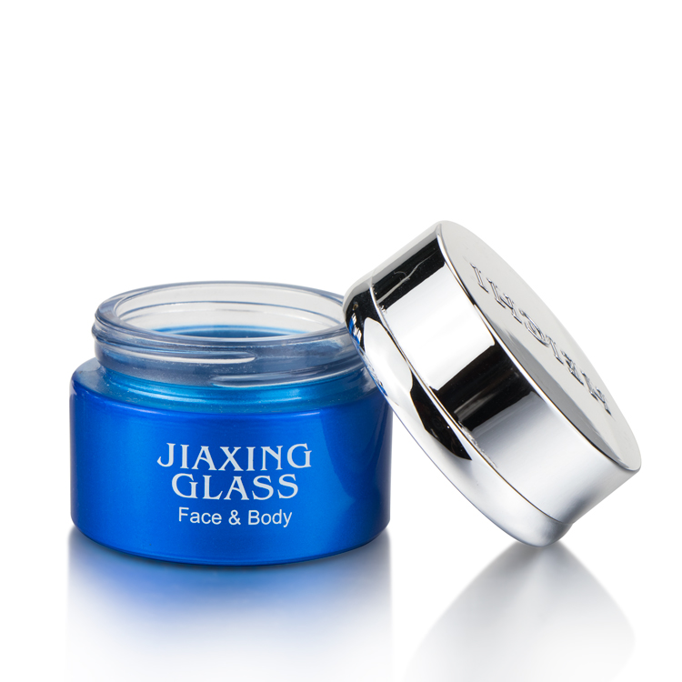 wholesales 20g 30g 50g luxury  cosmetic packaging empty glass  skincare  glass jars bottles containers
