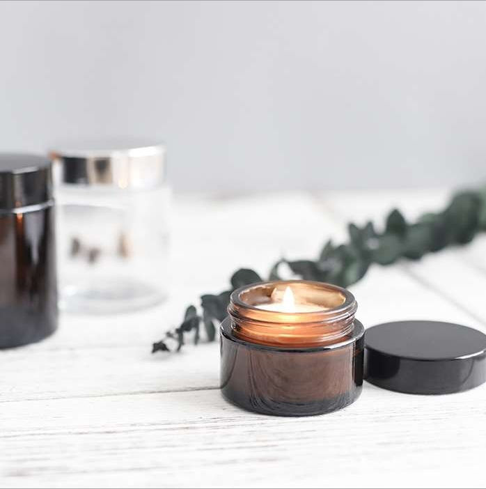 wholesales empty luxury packaging screw Lid candle jars