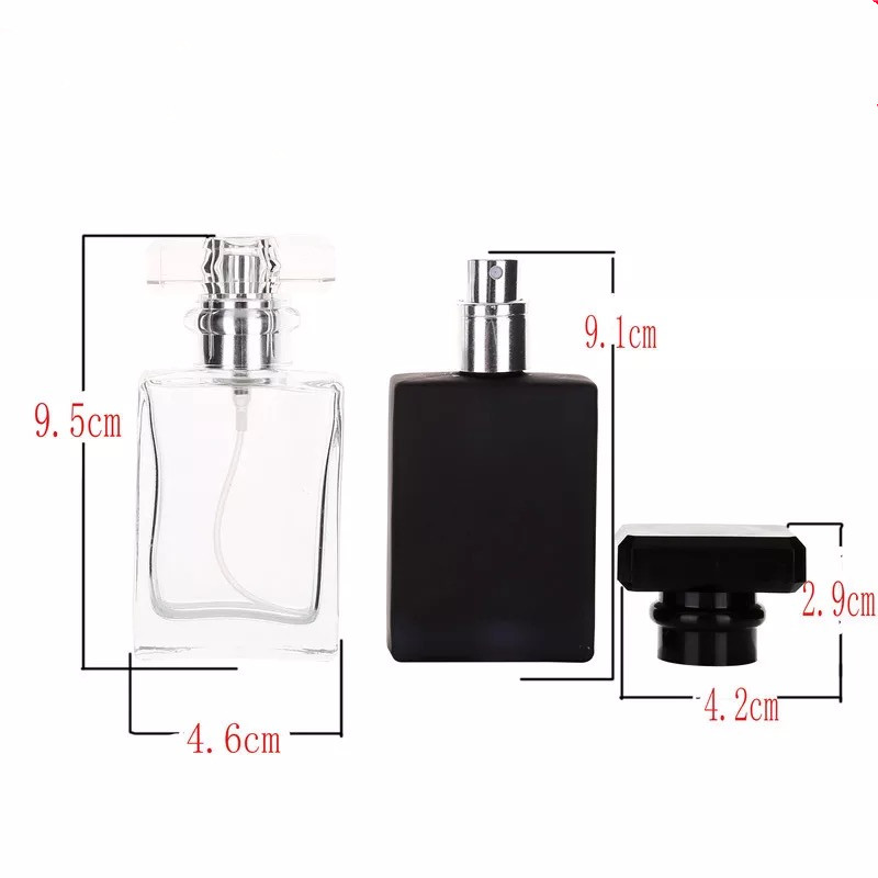 wholesales empty perfume bottles 30 ml 50ml glass refillable perfume spray bottle