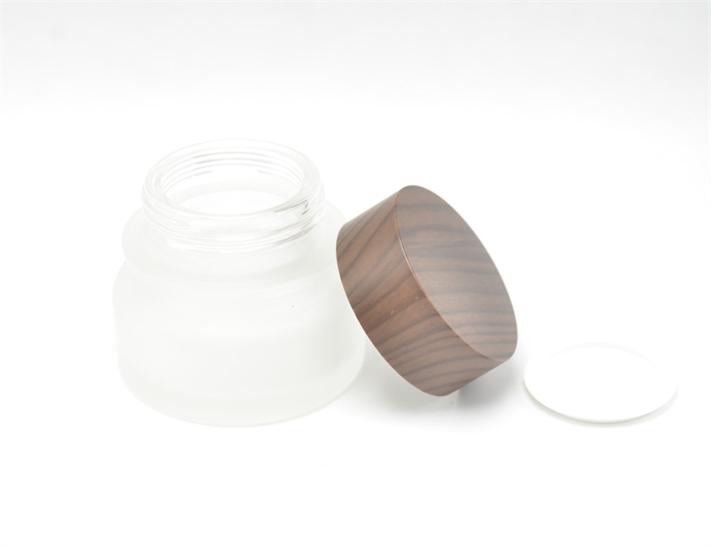 wholesales high quality 50G frosted cosmetic cream glass jars