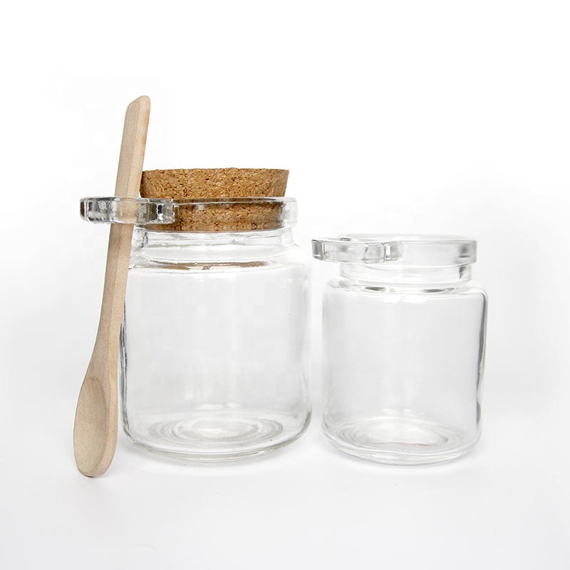 wholesales high quantity 100ml 200ml 300ml frosted bath salt pot container with wooden spoon
