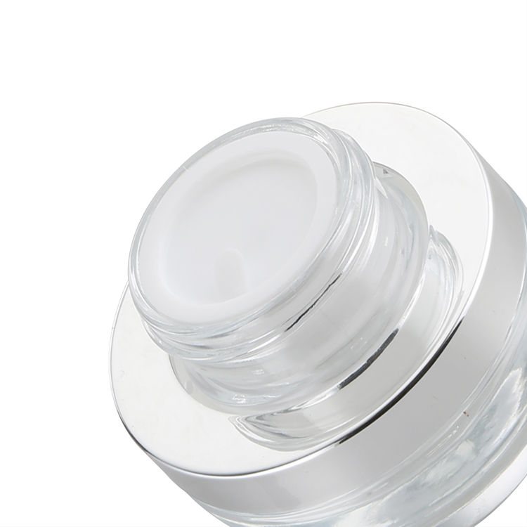 whosale cosmetic packaging transparent glass 20 ml jar