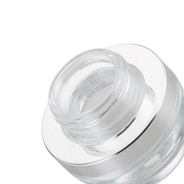 whosale cosmetic packaging transparent glass 20 ml jar