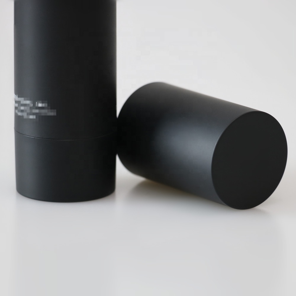 whosale empty black plastic airless pump bottle matte frosted finish plastic cosmetic packaging bottle