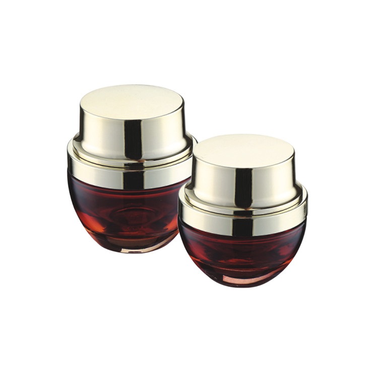 whosale gradient red cosmetic 20 ml glass jar 30 ml 50 ml glass jar gold top