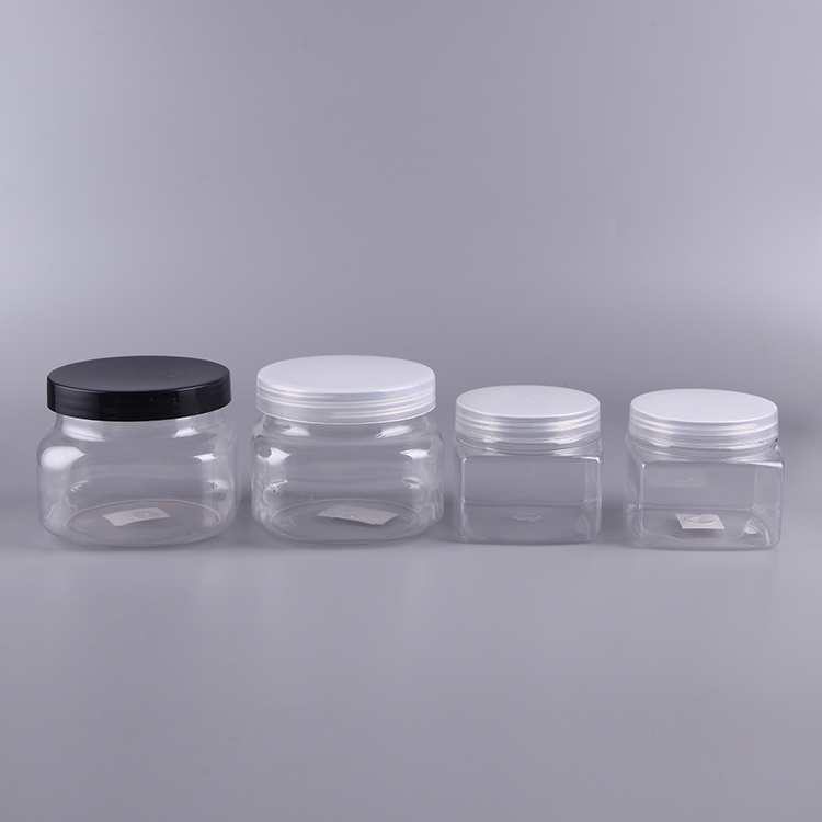 wide mouth 250ml plastic jar transparent
