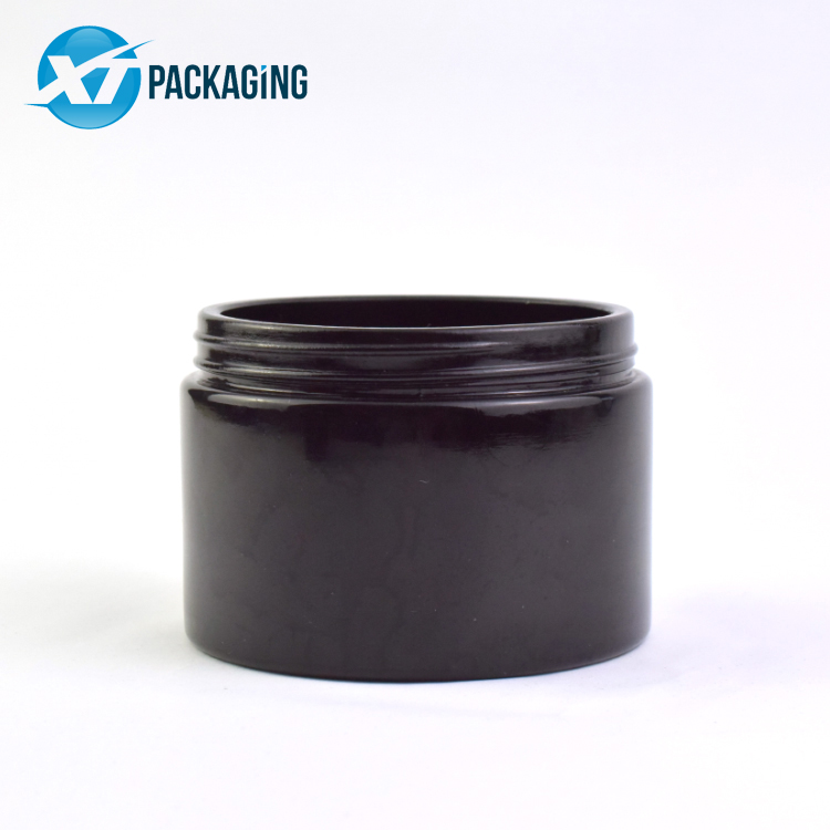wide mouth black glass jar weed container 1oz 2oz 3oz 4oz 5oz child proof hemp storage jar manufacturer