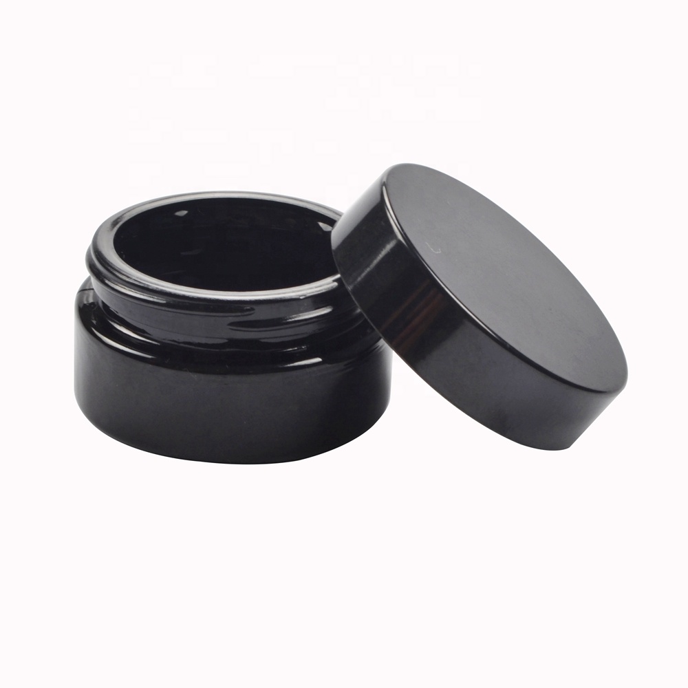 wide mouth glass container 250 ml 150ml 100ml 50 ml 30ml 15 ml empty cosmetic cream jar violet glass can black glass jars