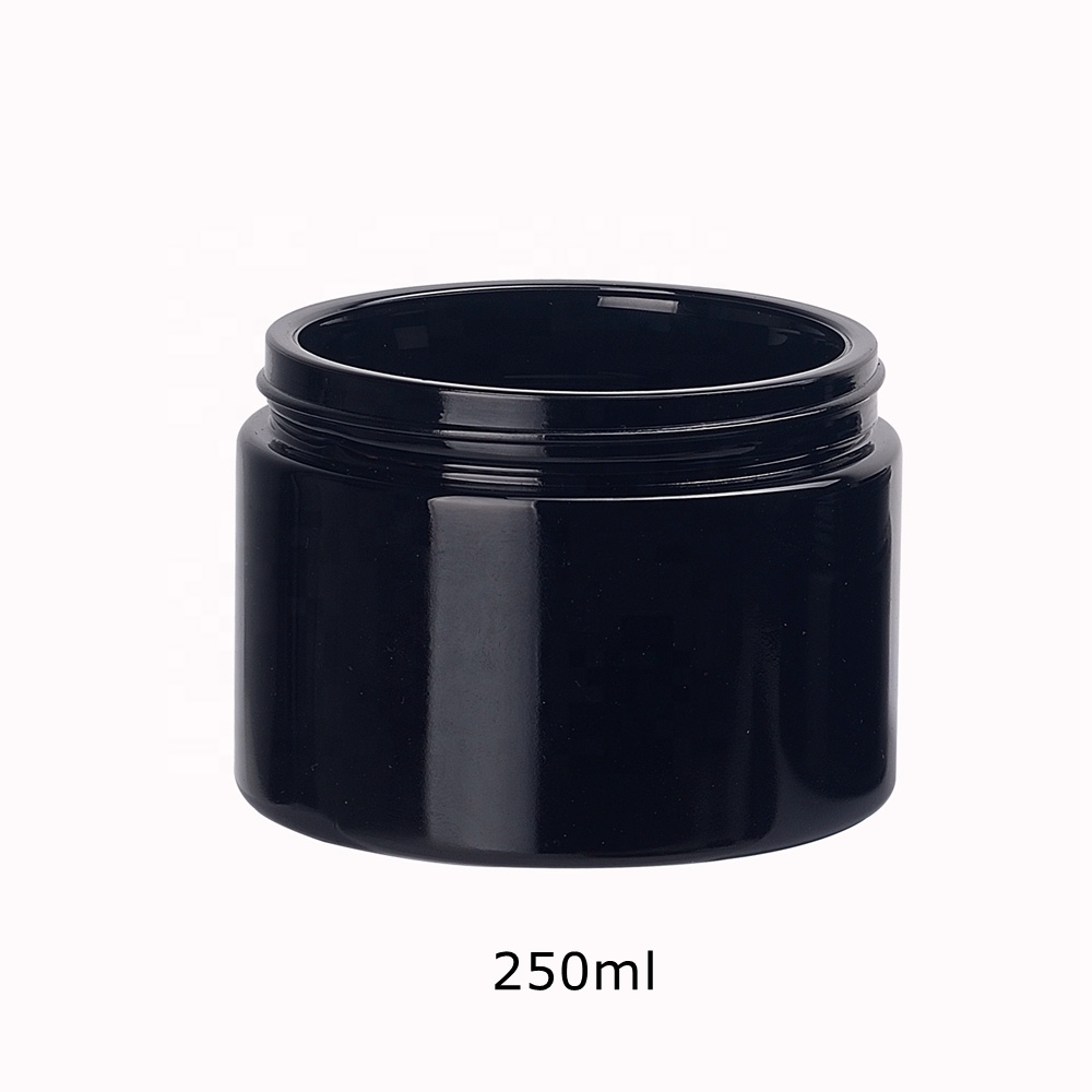 wide mouth glass container 250 ml 150ml 100ml 50 ml 30ml 15 ml empty cosmetic cream jar violet glass can black glass jars