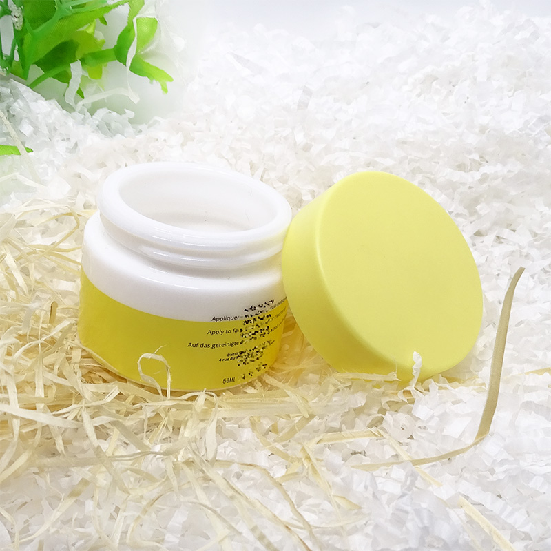 wide mouth opal white ceramic 100ml 50ml 50g frosted lid matte glass pink cream jar