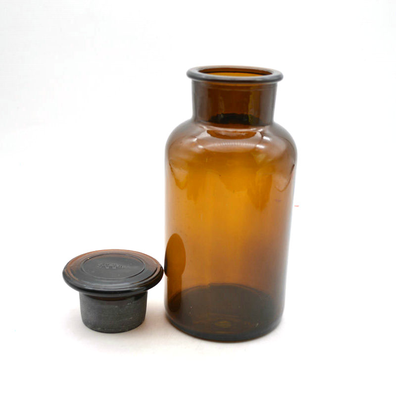 wide mouth pharmaceutical Amber Glass Reagent Bottle 500ml Laboratory Bottle