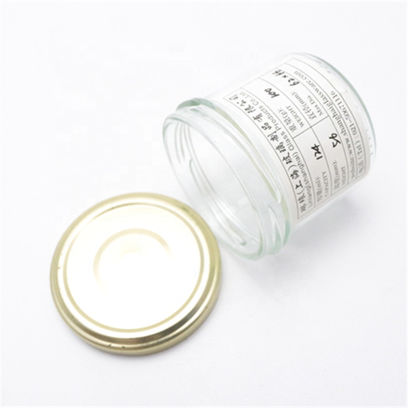 wide mouth round 100ml airtight glass jar