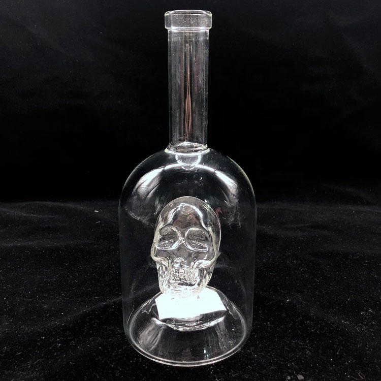 wine bottle bottle / 300ml double wall borosilicate glass TRAVEL BOTTLE WITH STORAGE COMPARTMENT / 2014 New Design glass bottle