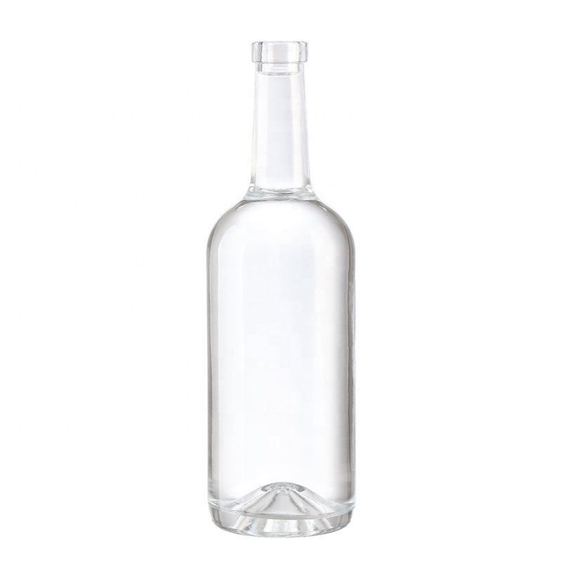 wine bottles wholesale hot stamping 500ml 750ml 1000ml empty vodka glass  bottle  glass for liquor