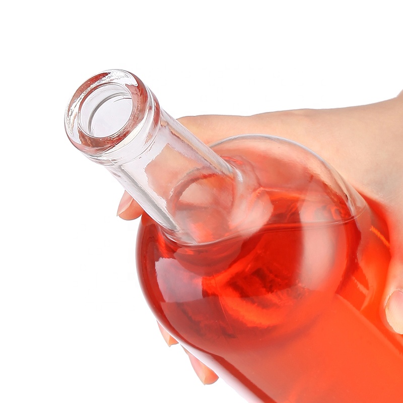 wine bottles wholesale hot stamping 500ml 750ml 1000ml empty vodka glass bottle glass for liquor