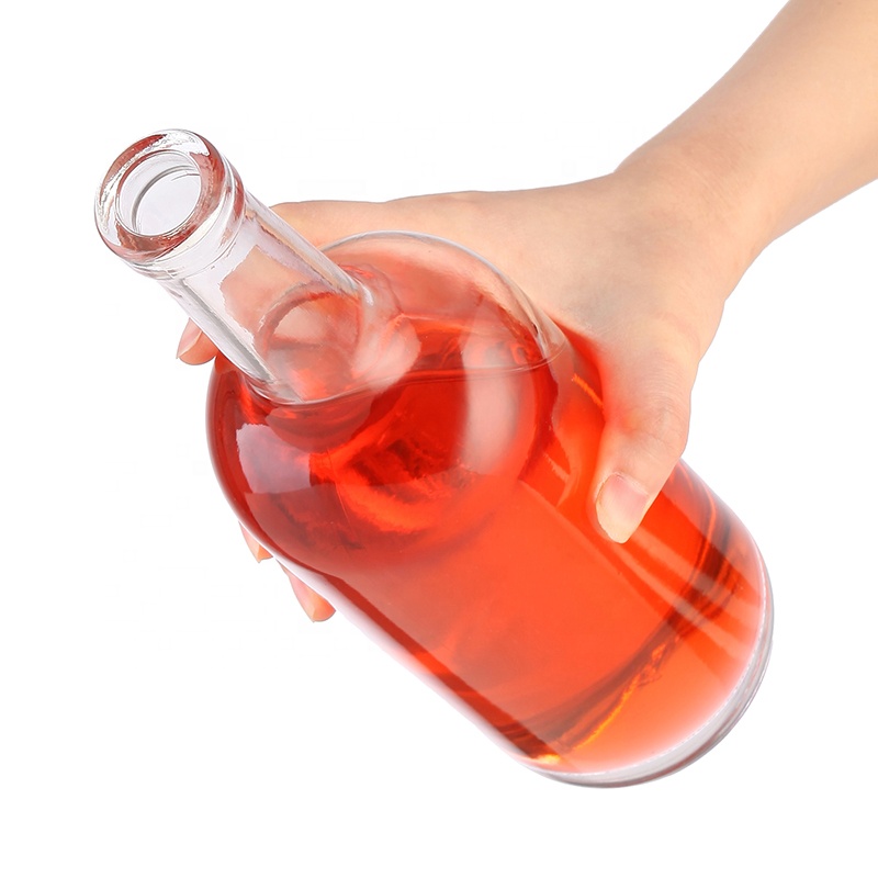 wine bottles wholesale hot stamping 500ml 750ml 1000ml empty vodka glass bottle glass for liquor