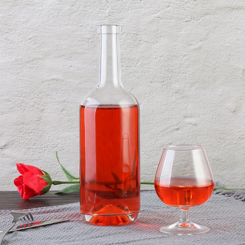 wine bottles wholesale hot stamping 500ml 750ml 1000ml empty vodka glass bottle glass for liquor