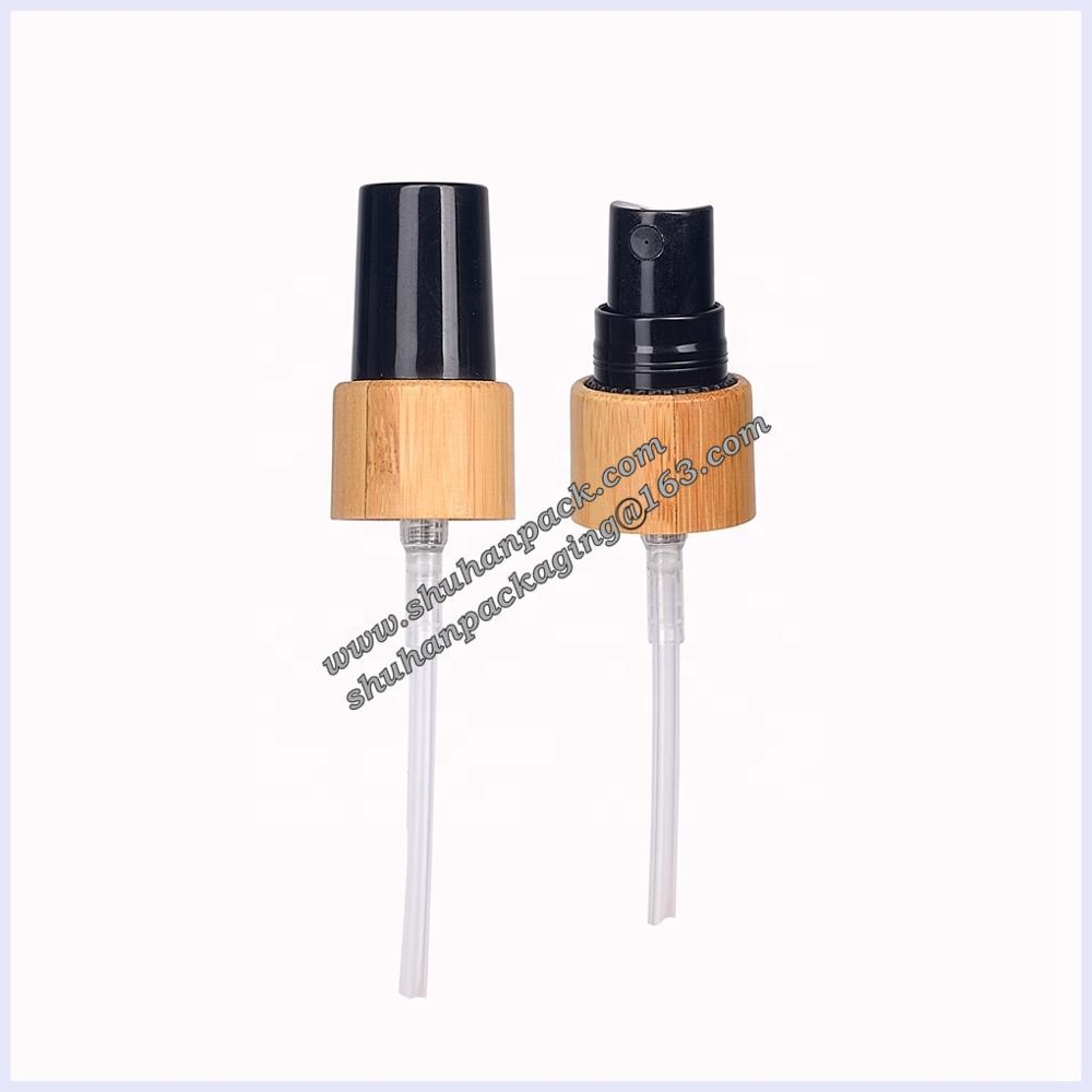 wood bamboo spray 18/415 violet black sprayer empty glass dark oil bottle 15ml 30ml 50ml black essential oil bottle