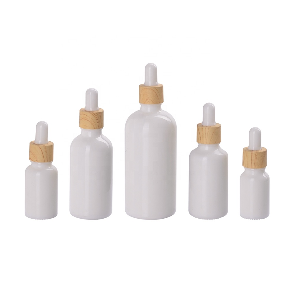 wood grain water transfer plastic dropper pipette opal white bottle wooden dropper 10 15 30 50 100 ml wood glass dropper bottle
