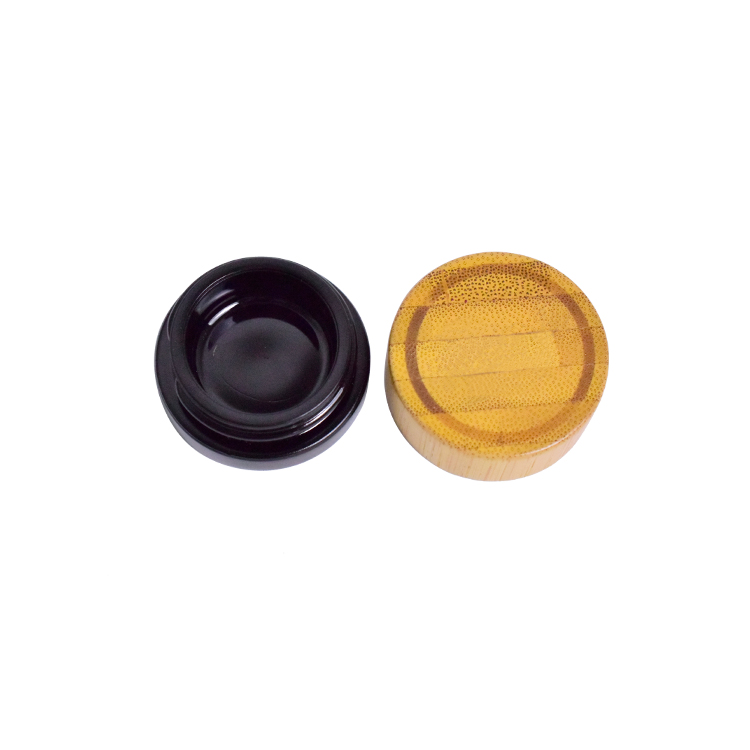 wood lid cream jars china manufacturer wholesale wooden cream jar cosmetic black glass cream jars