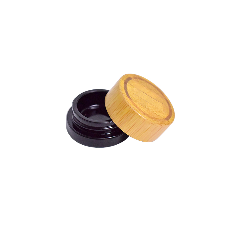 wood lid cream jars china manufacturer wholesale wooden cream jar cosmetic black glass cream jars