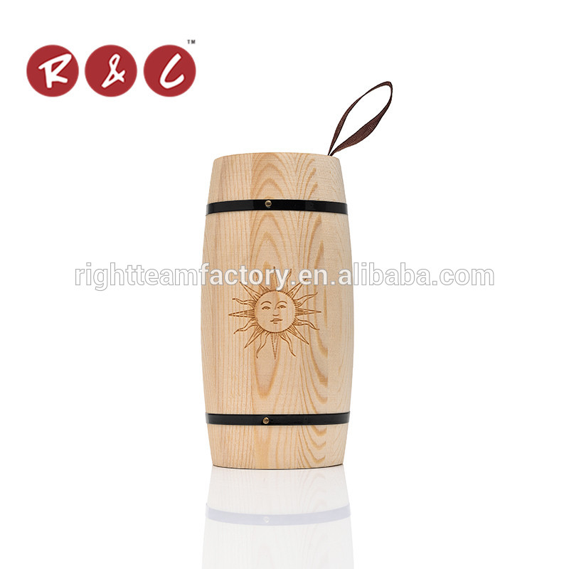 wooden barrel for eliquid and variety of packaging/ Natural Wood Canister/Box/Barrel for ejuice Packaging for smoking oil