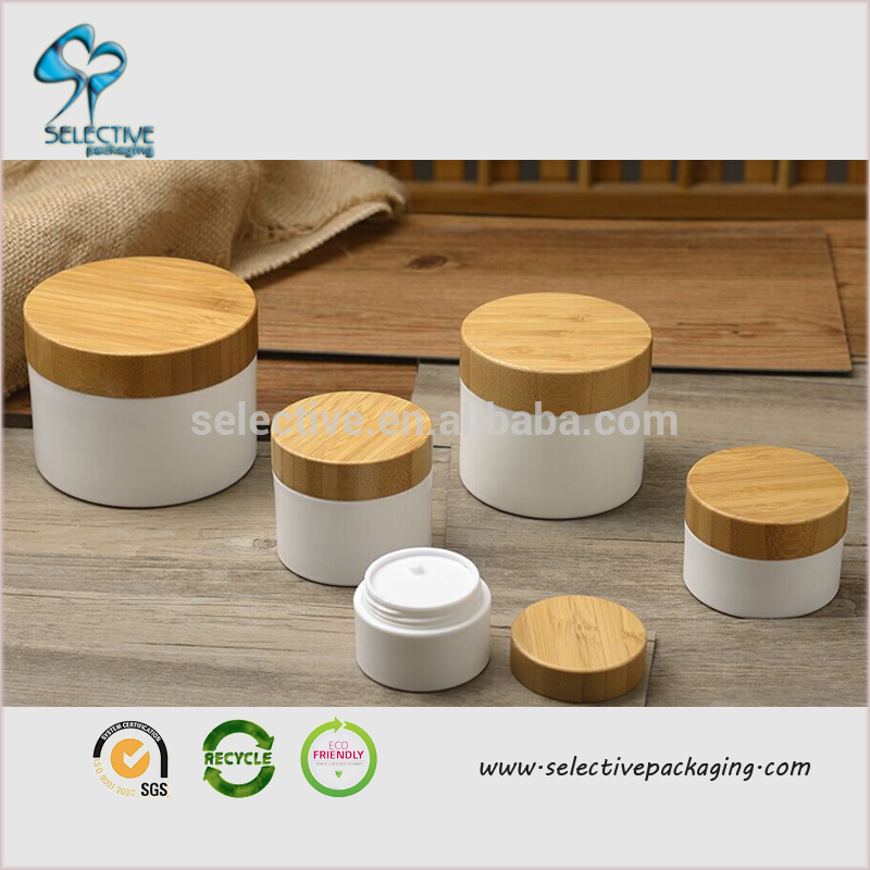 wooden cap 10g/20g/30g/50g/100g/150g/200g/250g PP jar with bamboo cap