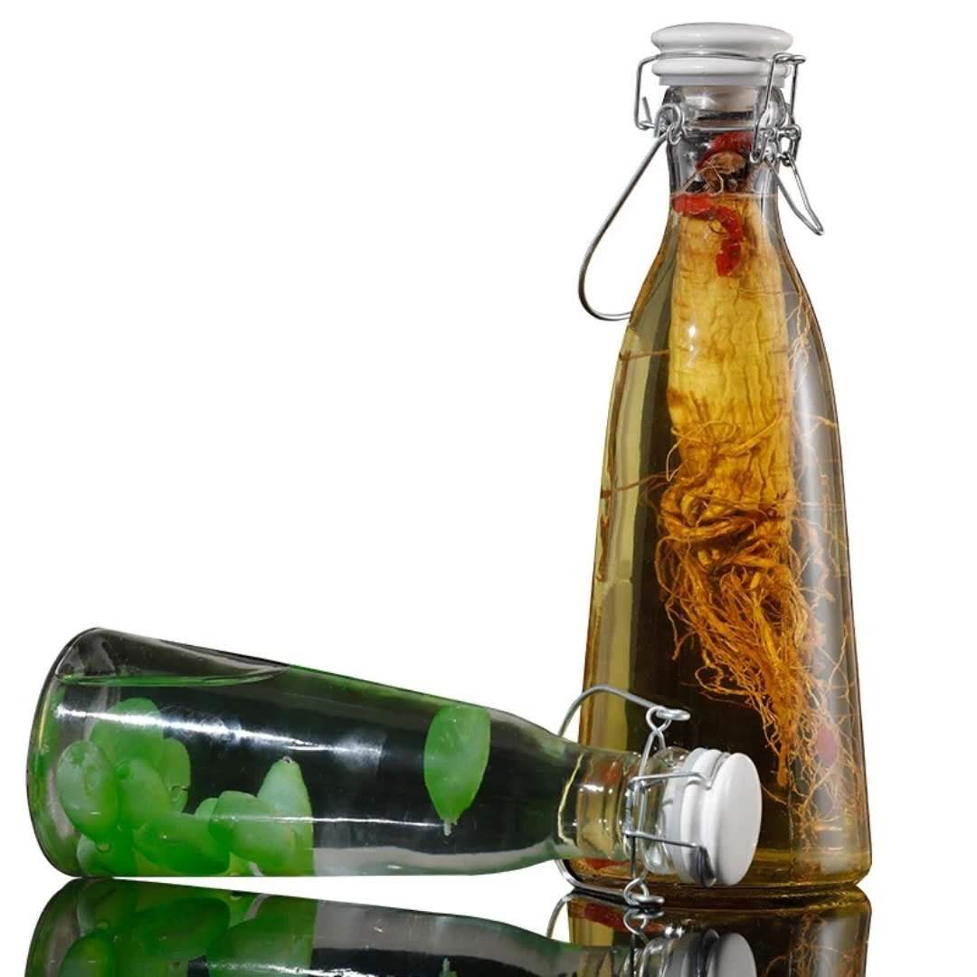 zibo glass milk bottle with ceramic lid