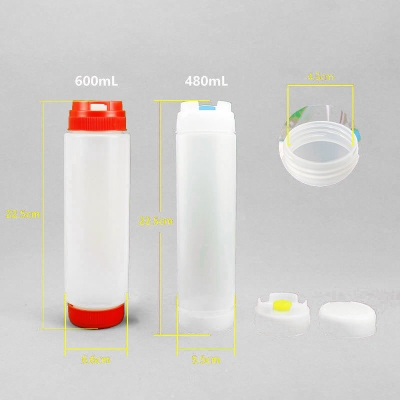 16oz Food Grade Plastic Sauce Squeeze Bottle with Twist Lid / 16oz Kitchen Squeeze Bottle