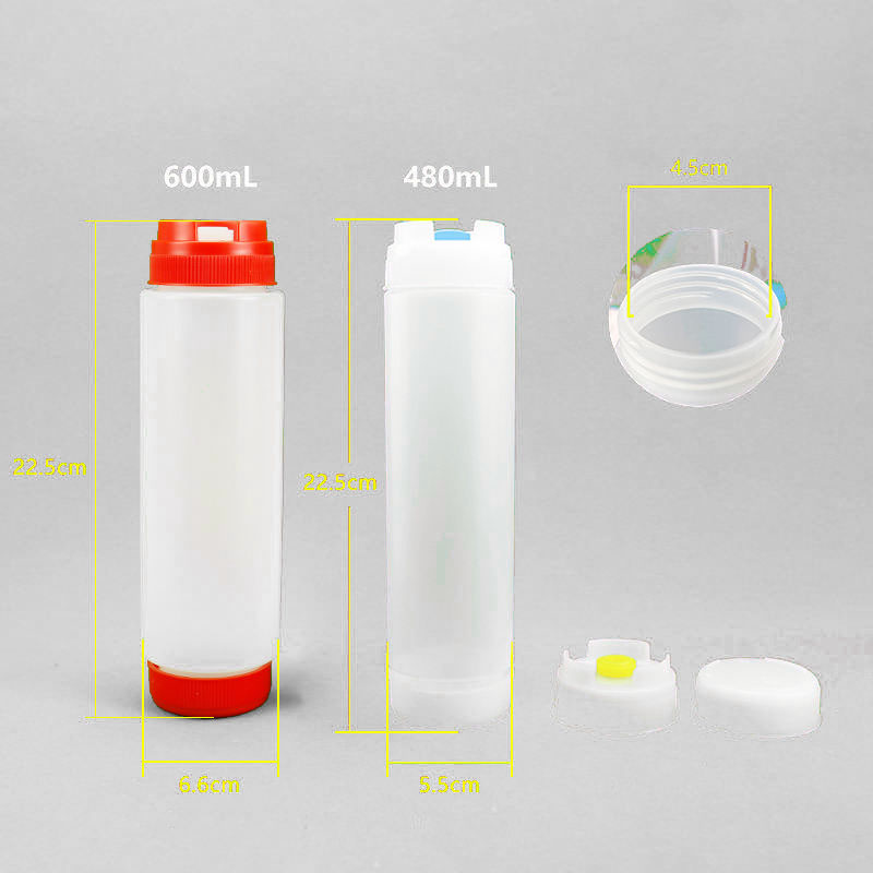 16oz Food Grade Plastic Sauce Squeeze Bottle with Twist Lid / 16oz Kitchen Squeeze Bottle