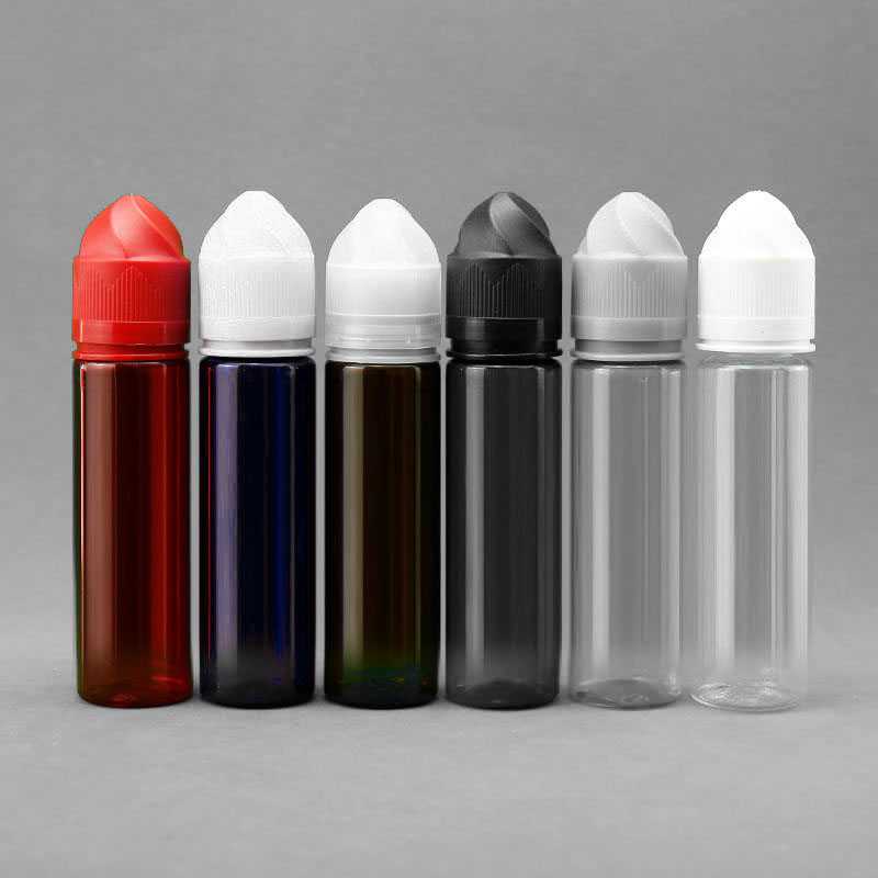 50ml PET Squeeze Bottle / Eye Liquid Dropper with Childproof Cap for Oil Juice Refill and Cream Use